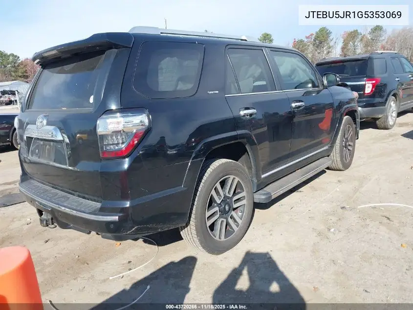 JTEBU5JR1G5353069 2016 Toyota 4Runner Limited