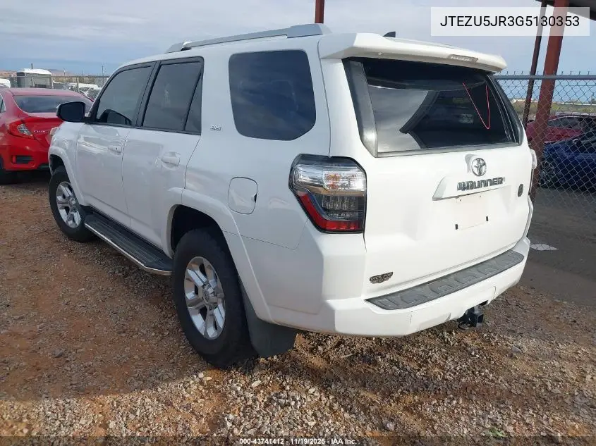 JTEZU5JR3G5130353 2016 Toyota 4Runner Sr5 Premium