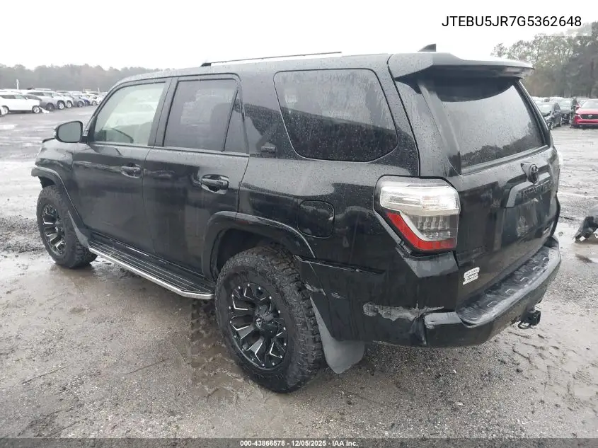 JTEBU5JR7G5362648 2016 Toyota 4Runner Sr5 Premium