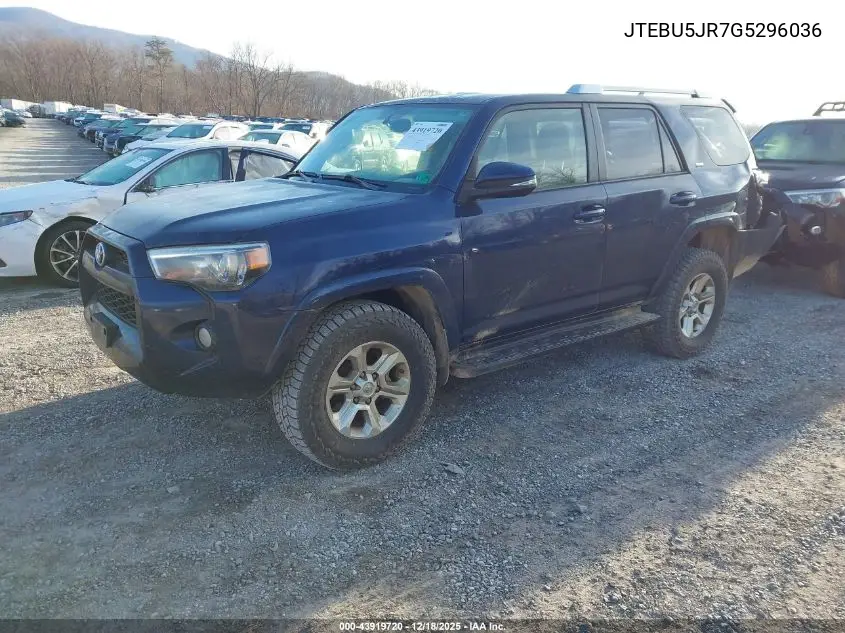 JTEBU5JR7G5296036 2016 Toyota 4Runner Sr5 Premium