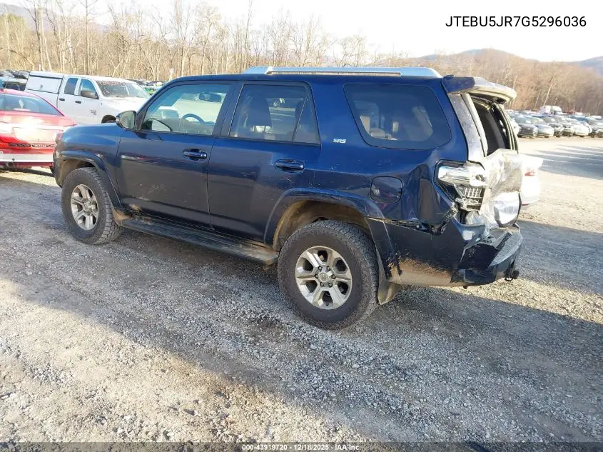 JTEBU5JR7G5296036 2016 Toyota 4Runner Sr5 Premium