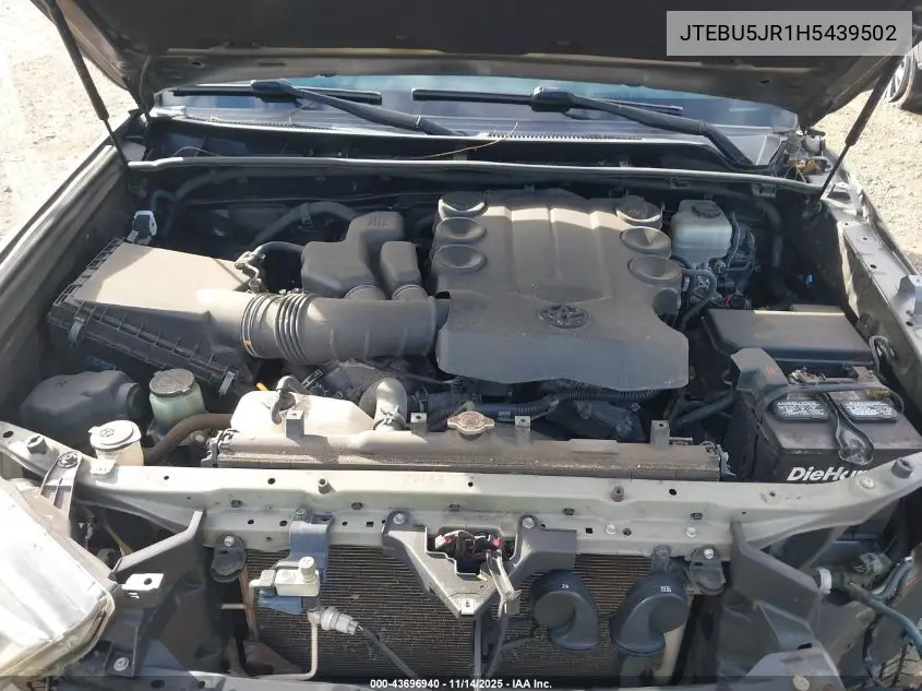 JTEBU5JR1H5439502 2017 Toyota 4Runner Sr5 Premium