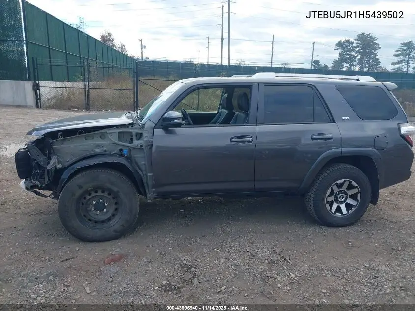 JTEBU5JR1H5439502 2017 Toyota 4Runner Sr5 Premium