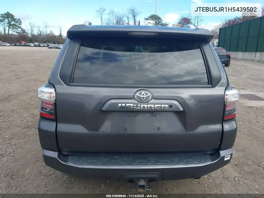 JTEBU5JR1H5439502 2017 Toyota 4Runner Sr5 Premium