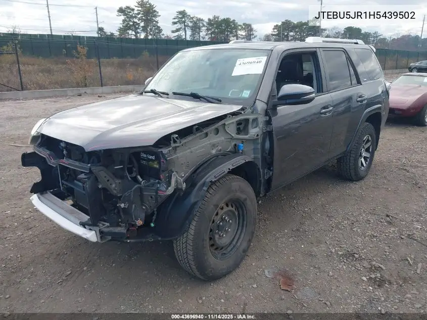 JTEBU5JR1H5439502 2017 Toyota 4Runner Sr5 Premium