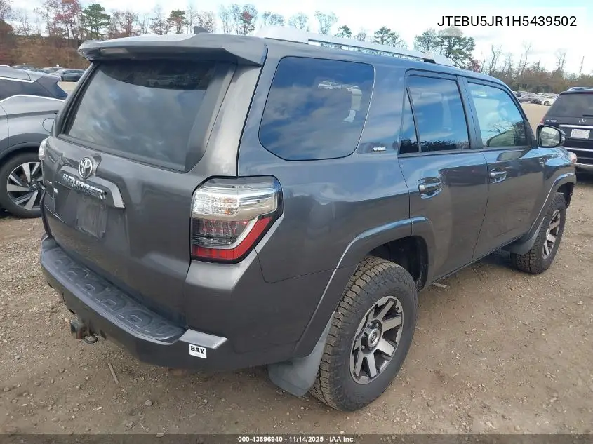 JTEBU5JR1H5439502 2017 Toyota 4Runner Sr5 Premium