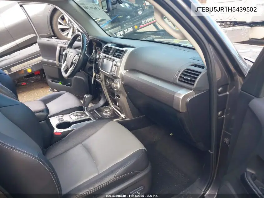 JTEBU5JR1H5439502 2017 Toyota 4Runner Sr5 Premium