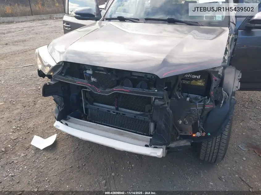JTEBU5JR1H5439502 2017 Toyota 4Runner Sr5 Premium