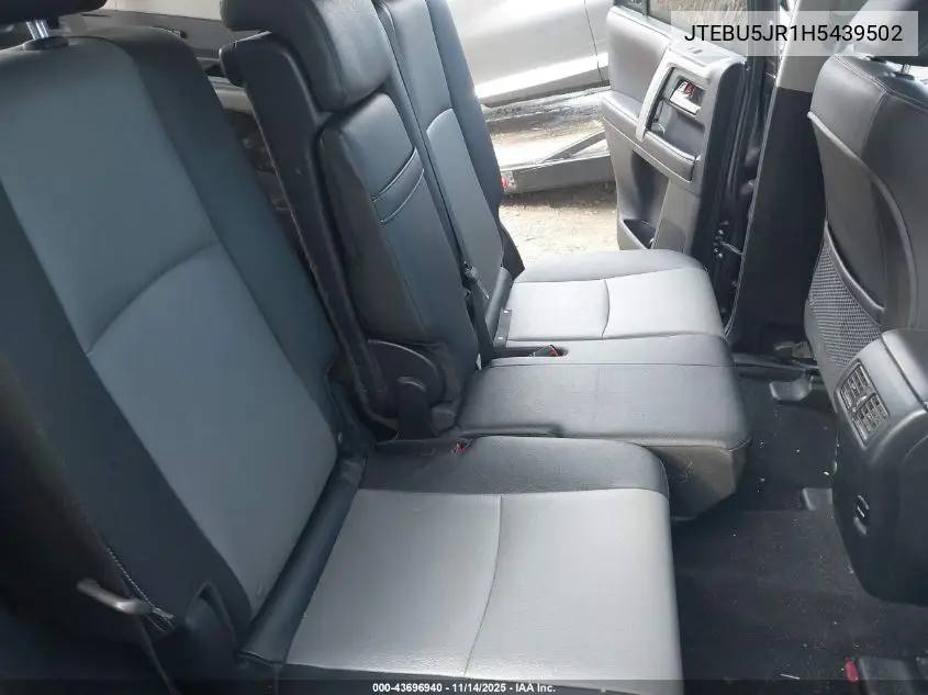 JTEBU5JR1H5439502 2017 Toyota 4Runner Sr5 Premium