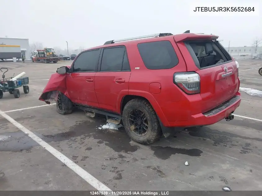 JTEBU5JR3K5652684 2019 Toyota 4Runner Sr5