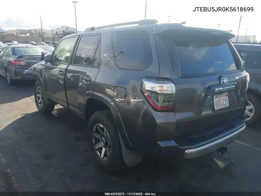 JTEBU5JR0K5618699 2019 Toyota 4Runner Trd Off Road