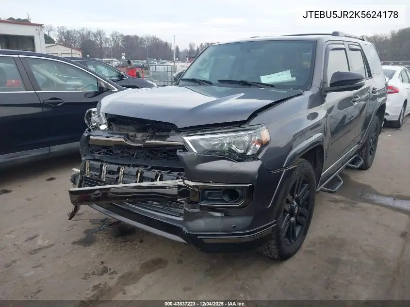 JTEBU5JR2K5624178 2019 Toyota 4Runner Limited Nightshade