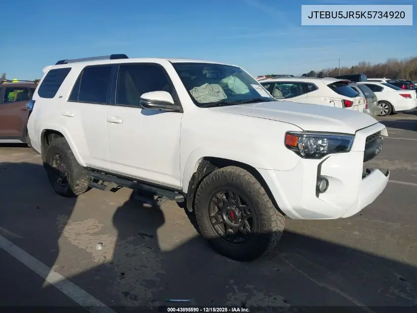 JTEBU5JR5K5734920 2019 Toyota 4Runner Sr5 Premium