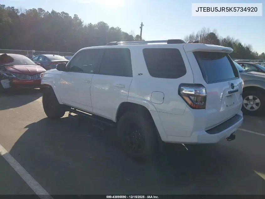 JTEBU5JR5K5734920 2019 Toyota 4Runner Sr5 Premium