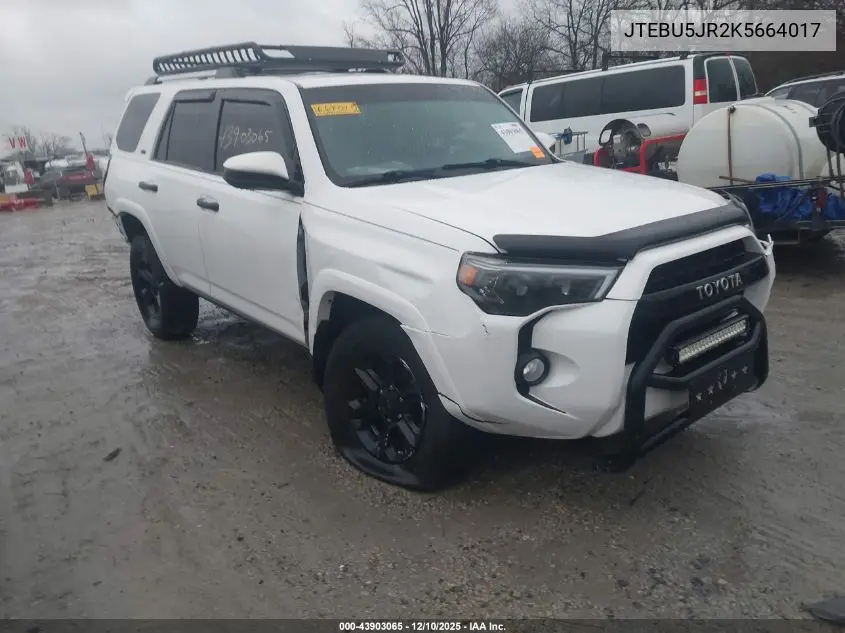 JTEBU5JR2K5664017 2019 Toyota 4Runner Sr5