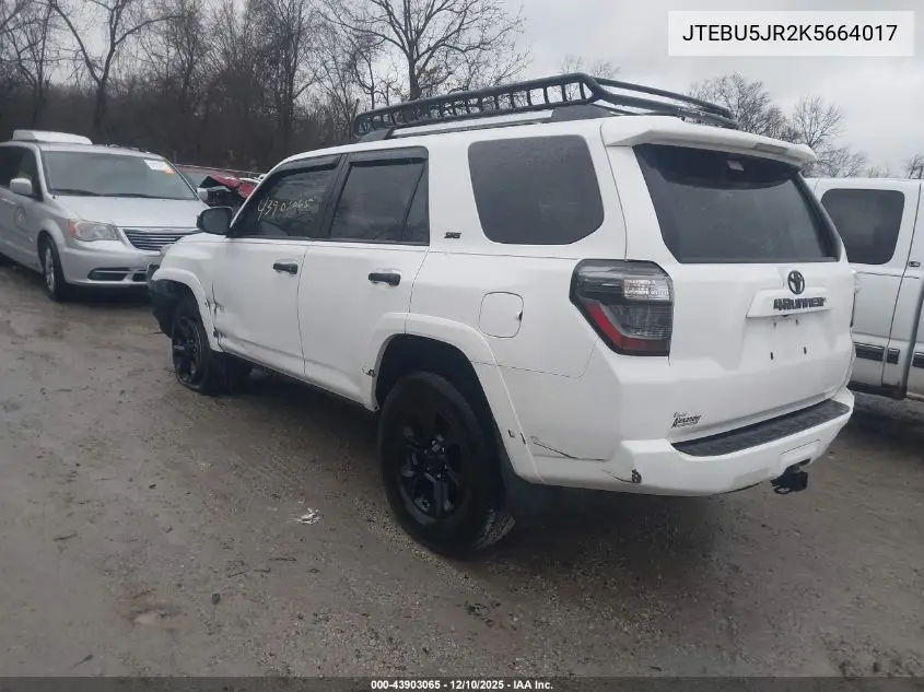 JTEBU5JR2K5664017 2019 Toyota 4Runner Sr5