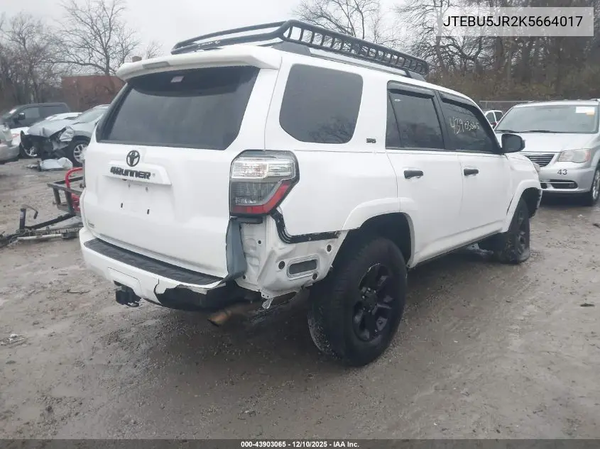 JTEBU5JR2K5664017 2019 Toyota 4Runner Sr5