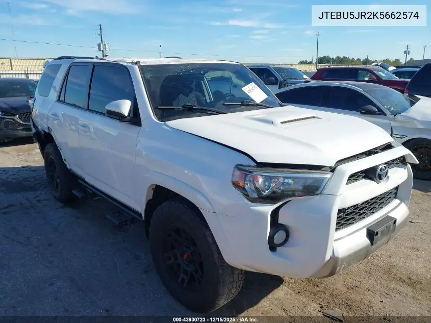 JTEBU5JR2K5662574 2019 Toyota 4Runner Trd Off Road