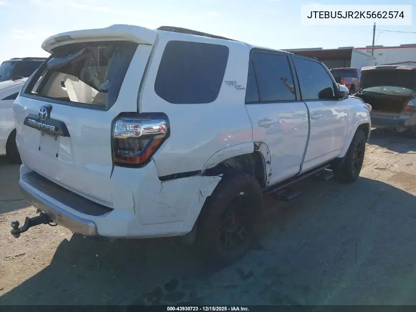 JTEBU5JR2K5662574 2019 Toyota 4Runner Trd Off Road