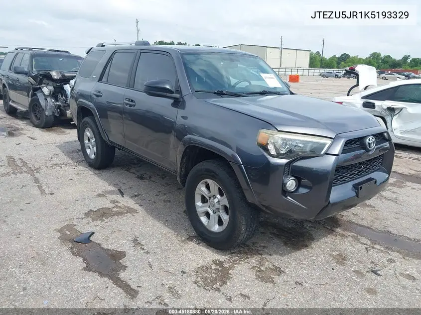JTEZU5JR1K5193329 2019 Toyota 4Runner Sr5