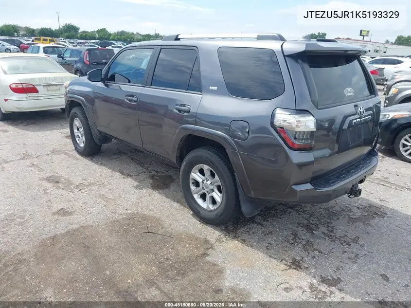JTEZU5JR1K5193329 2019 Toyota 4Runner Sr5