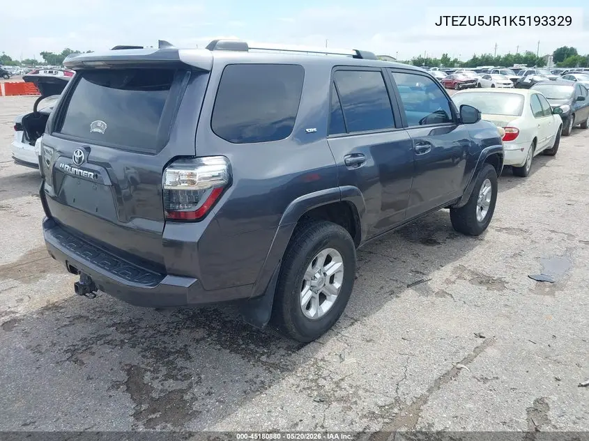 JTEZU5JR1K5193329 2019 Toyota 4Runner Sr5