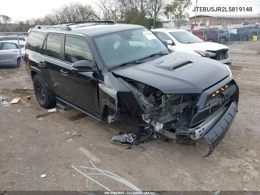 JTEBU5JR2L5819148 2020 Toyota 4Runner Trd Off Road Premium