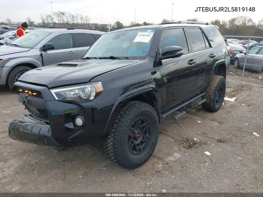 JTEBU5JR2L5819148 2020 Toyota 4Runner Trd Off Road Premium