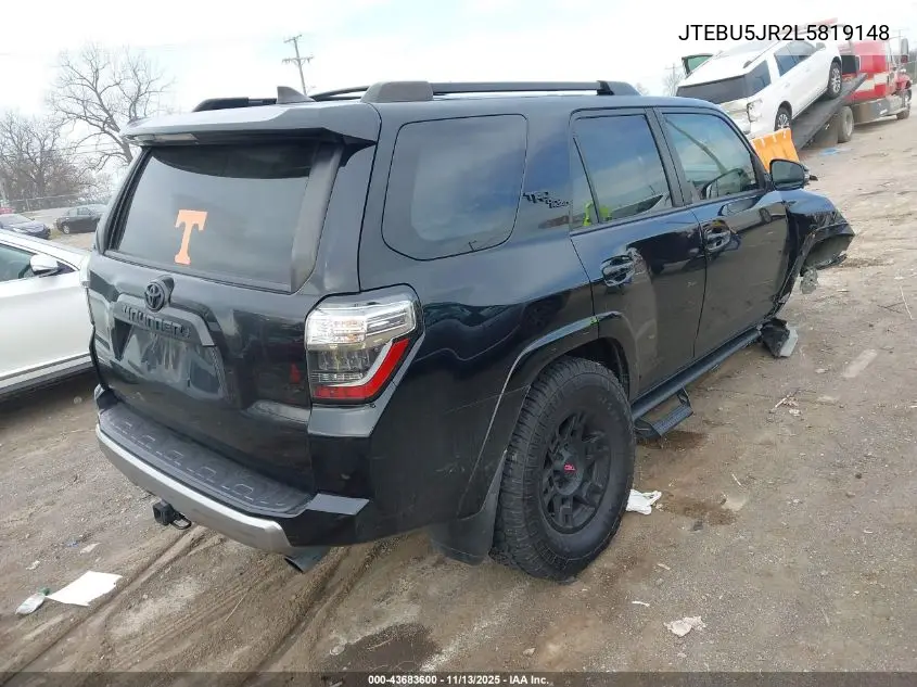 JTEBU5JR2L5819148 2020 Toyota 4Runner Trd Off Road Premium