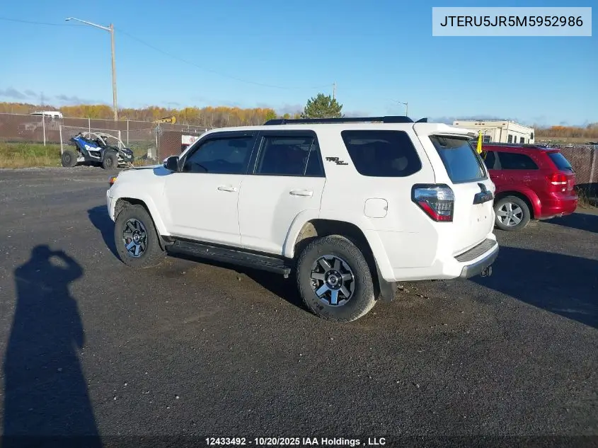 JTERU5JR5M5952986 2021 Toyota 4Runner