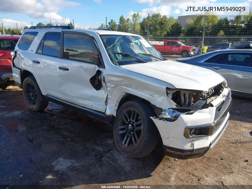JTEJU5JR1M5949029 2021 Toyota 4Runner Nightshade Special Edition