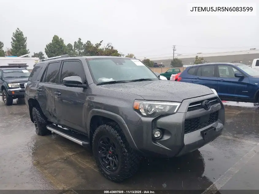 JTEMU5JR5N6083599 2022 Toyota 4Runner Sr5