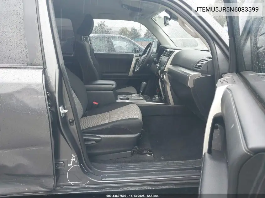 JTEMU5JR5N6083599 2022 Toyota 4Runner Sr5
