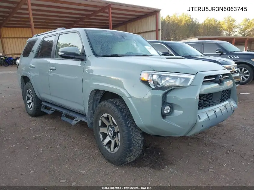 JTERU5JR3N6063745 2022 Toyota 4Runner Trd Off Road Premium