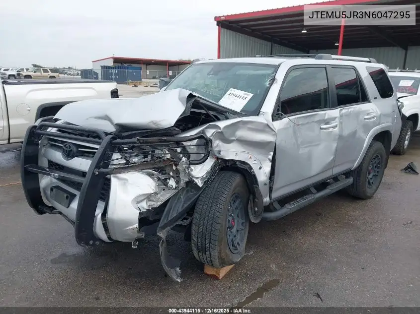JTEMU5JR3N6047295 2022 Toyota 4Runner Sr5