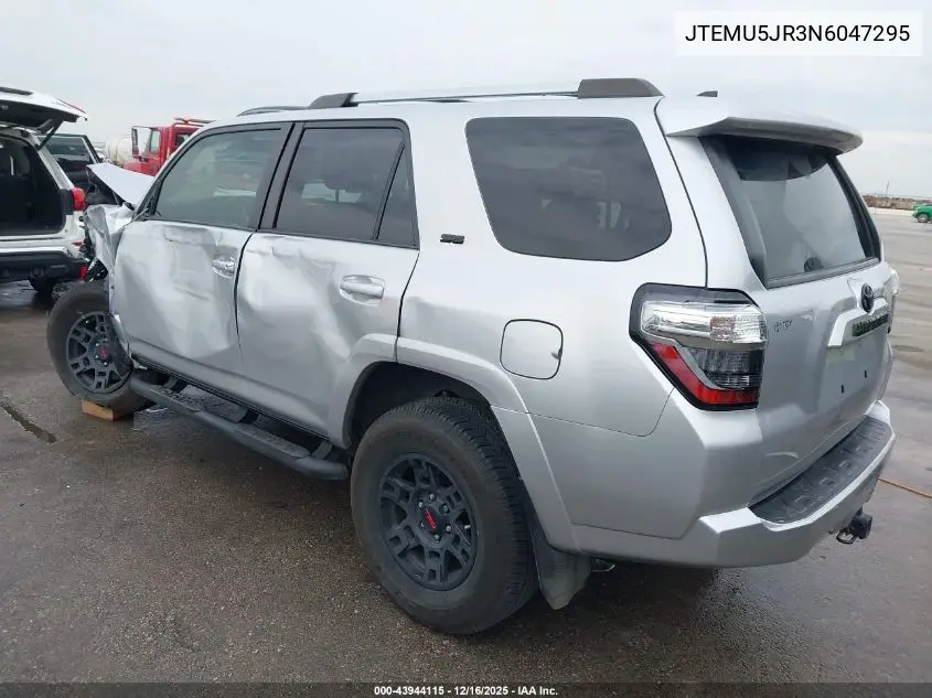 JTEMU5JR3N6047295 2022 Toyota 4Runner Sr5