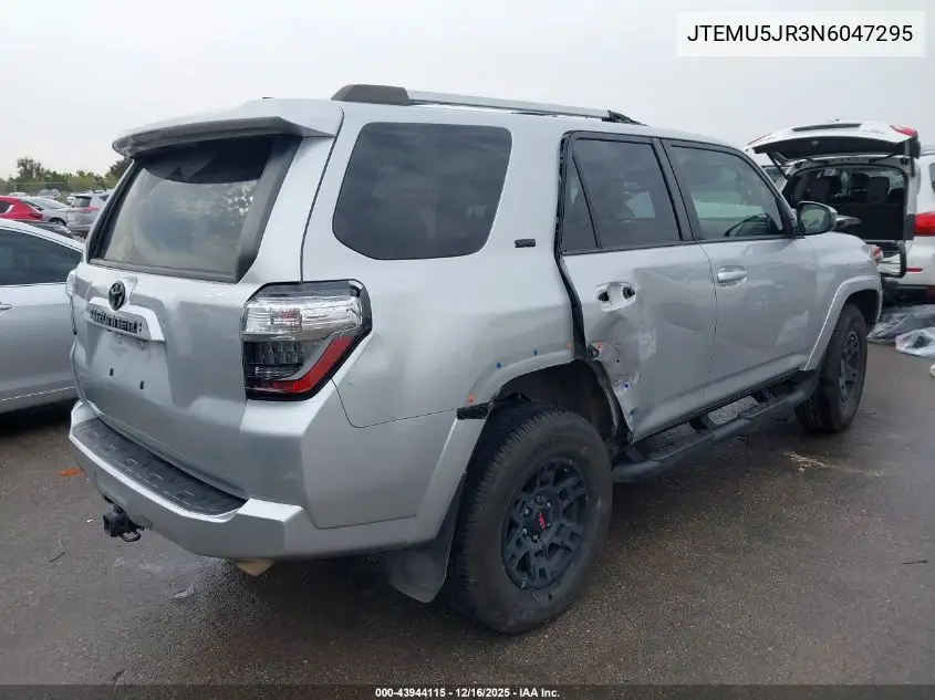 JTEMU5JR3N6047295 2022 Toyota 4Runner Sr5