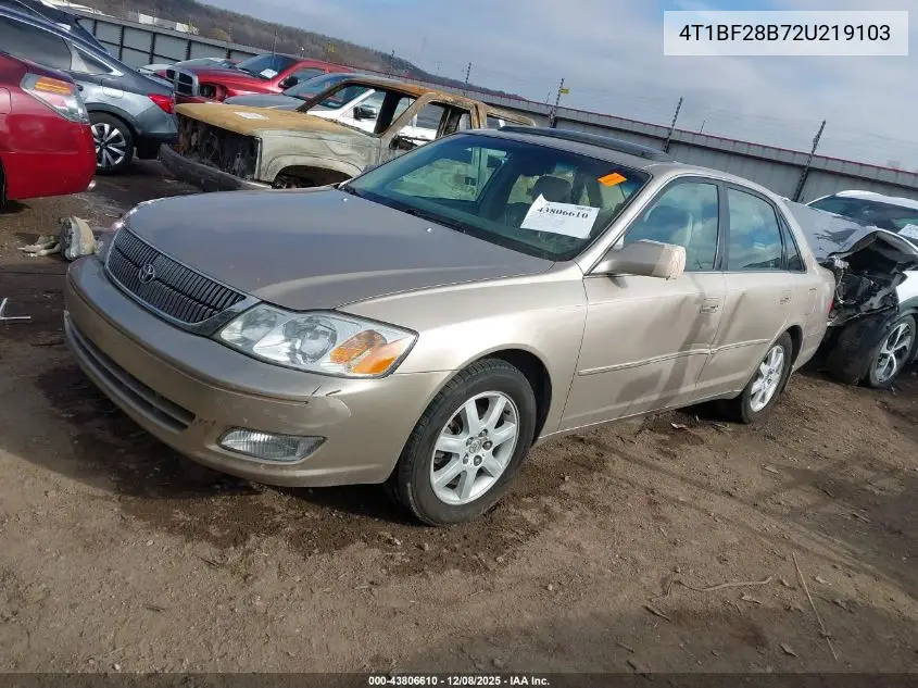 4T1BF28B72U219103 2002 Toyota Avalon Xls