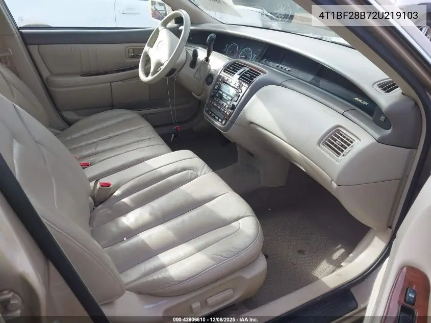 4T1BF28B72U219103 2002 Toyota Avalon Xls