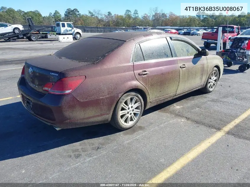 4T1BK36B35U008067 2005 Toyota Avalon Limited