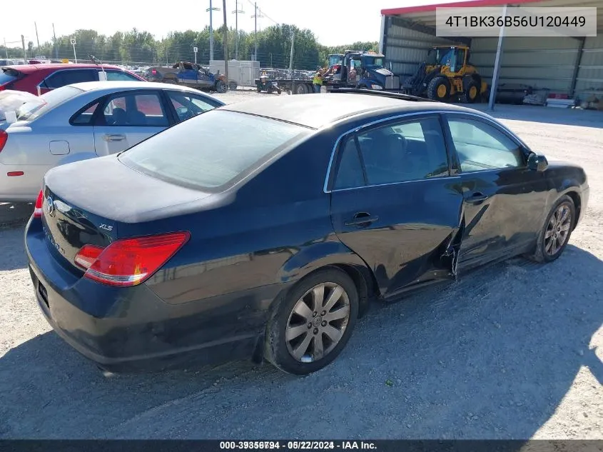 4T1BK36B56U120449 2006 Toyota Avalon Xls