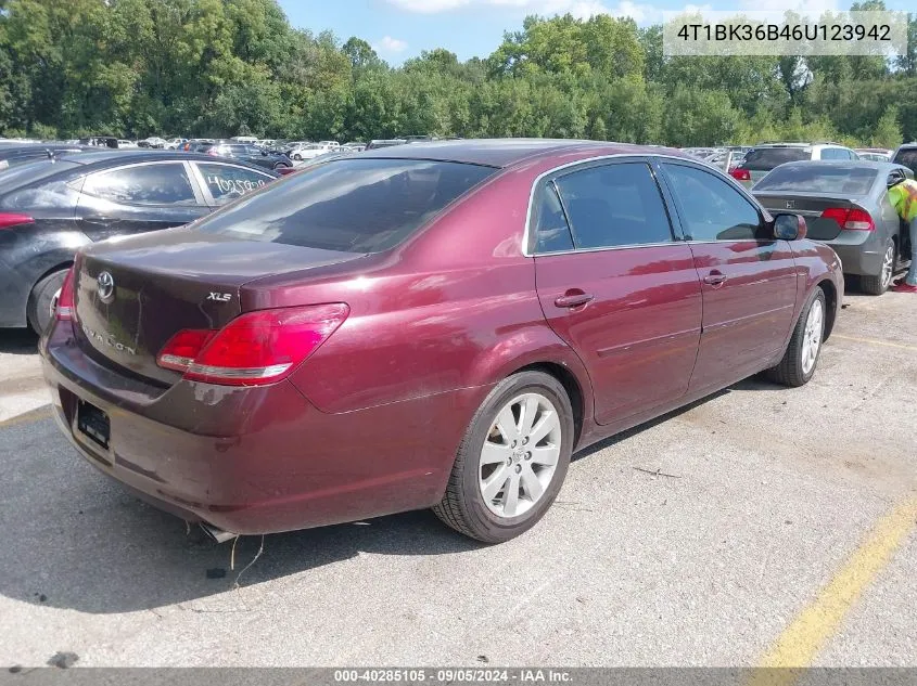 2006 Toyota Avalon Xls VIN: 4T1BK36B46U123942 Lot: 40285105