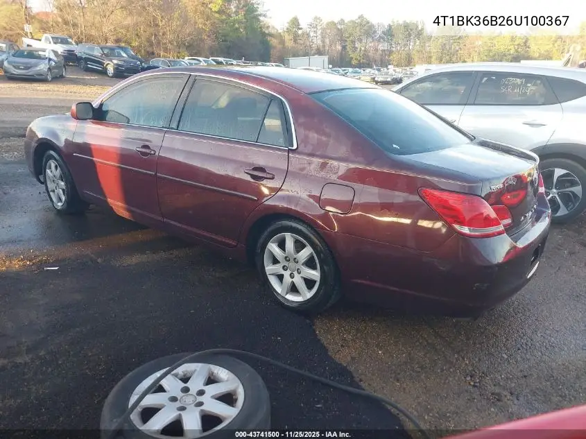 4T1BK36B26U100367 2006 Toyota Avalon Limited/Touring/Xl/Xls