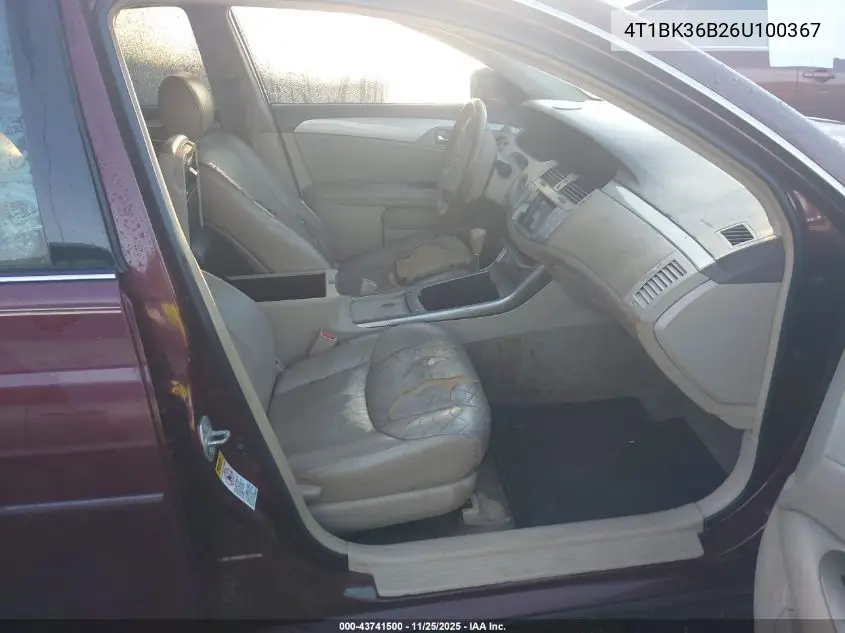 4T1BK36B26U100367 2006 Toyota Avalon Limited/Touring/Xl/Xls