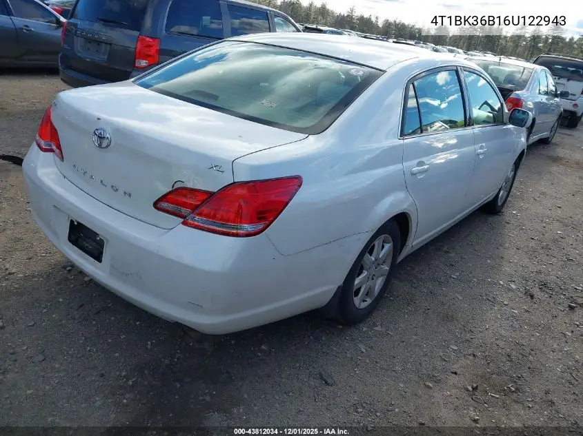 4T1BK36B16U122943 2006 Toyota Avalon Xl