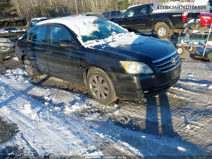 4T1BK36B76U106505 2006 Toyota Avalon Touring