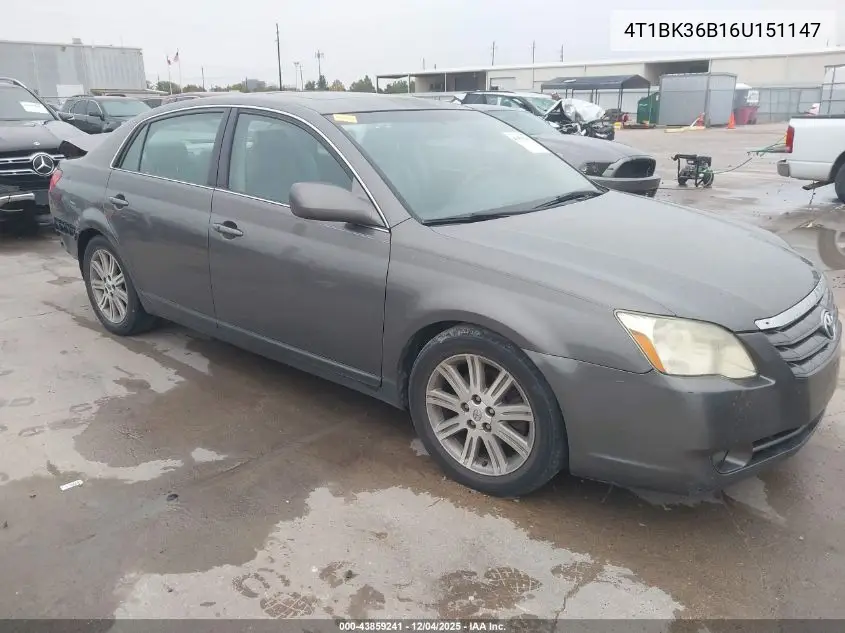 4T1BK36B16U151147 2006 Toyota Avalon Limited