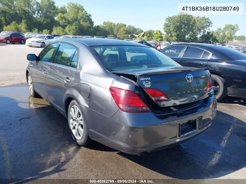 2008 Toyota Avalon Touring VIN: 4T1BK36B18U280749 Lot: 40262769