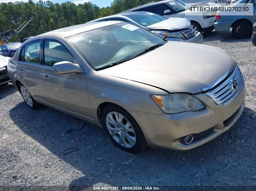 2008 Toyota Avalon Xls VIN: 4T1BK36B48U270250 Lot: 40273267