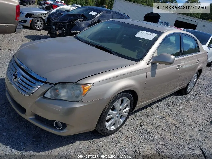 2008 Toyota Avalon Xls VIN: 4T1BK36B48U270250 Lot: 40273267